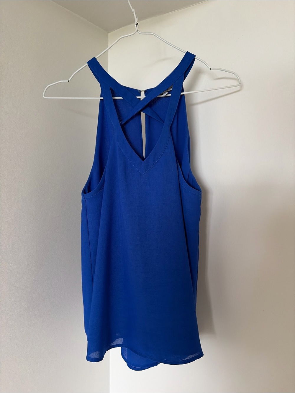 Naked Zebra Royal Blue Cross-Back Tank